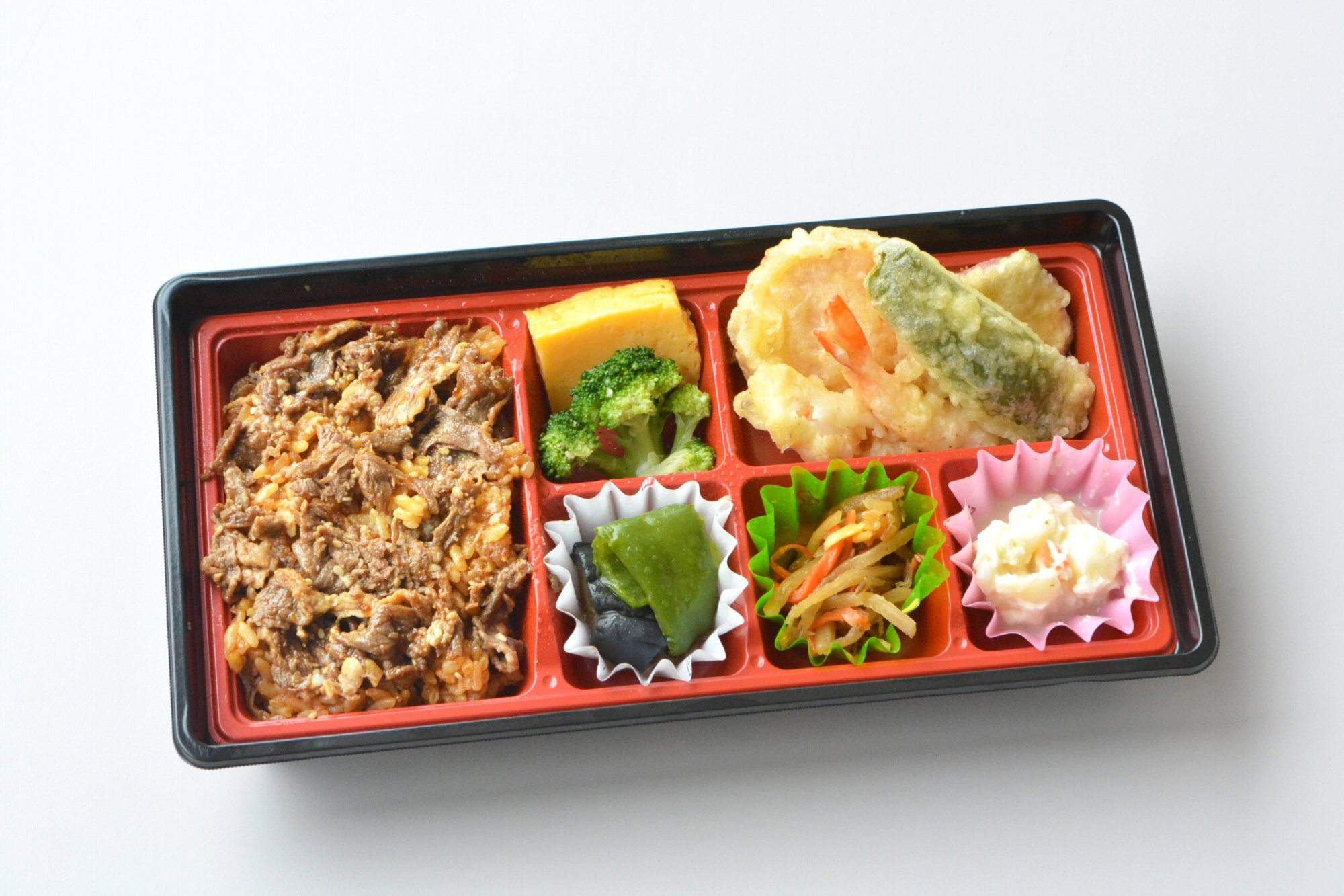 〈640〉牛めし天ぷら御膳【※お盆期間前後（8/1～16日）限定商品】